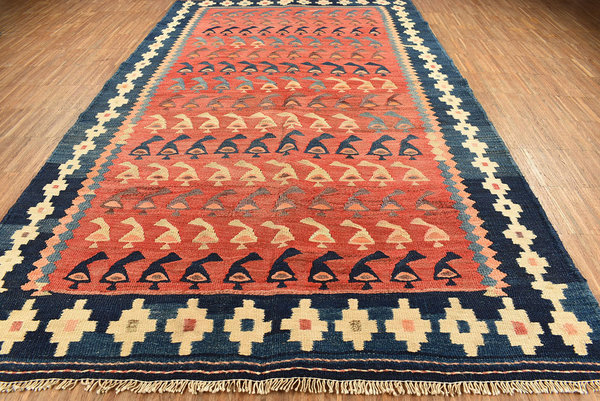 Vintage Teppich Kelim läufer  KL 07  - 200 cm x 112 cm     