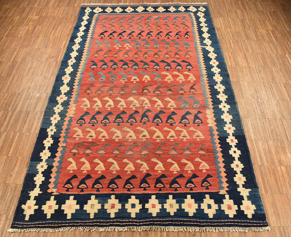 Vintage Teppich Kelim läufer  KL 07  - 200 cm x 112 cm     